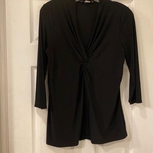 Black V neck top